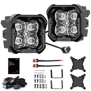 white spot beam 3 inch led pod light package