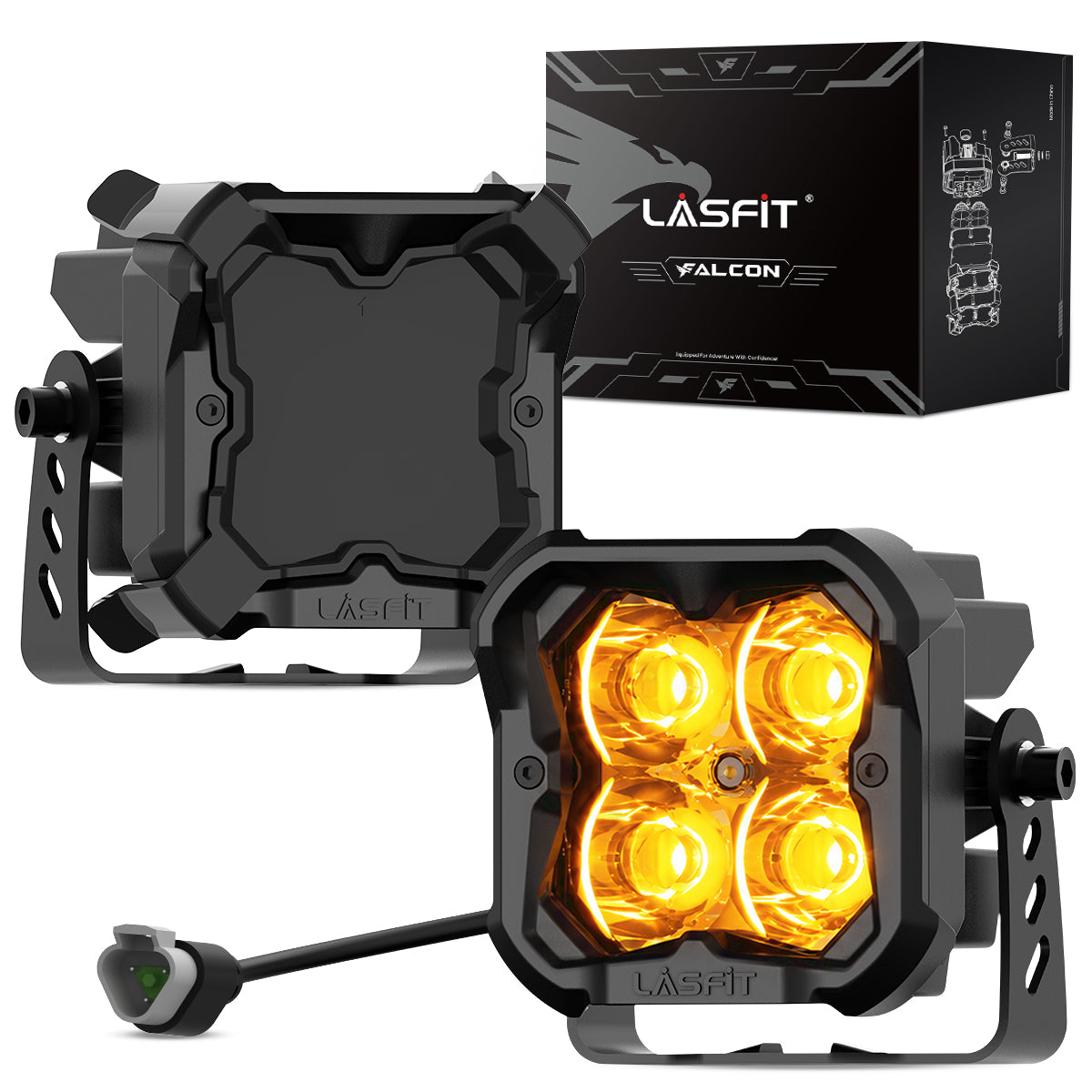 white spot beam 3 inch off road led pod lighting