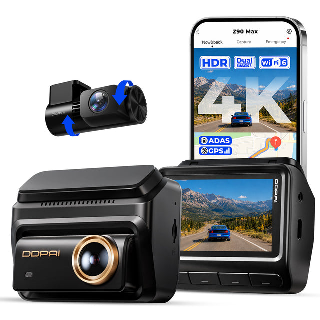 Z90 Max 2CH by DDPAI 4K+2K Front and Rear Dash Cam