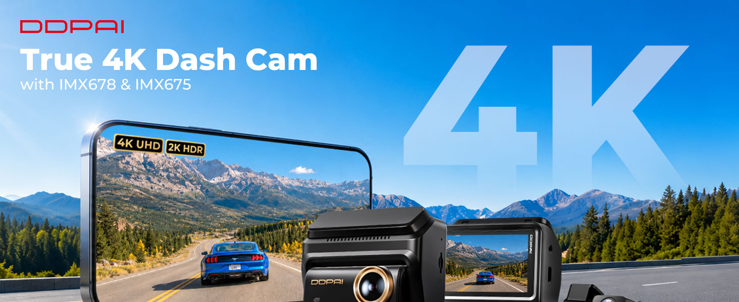 Z90 Max 2CH by DDPAI 4K+2K Front and Rear Dash Cam