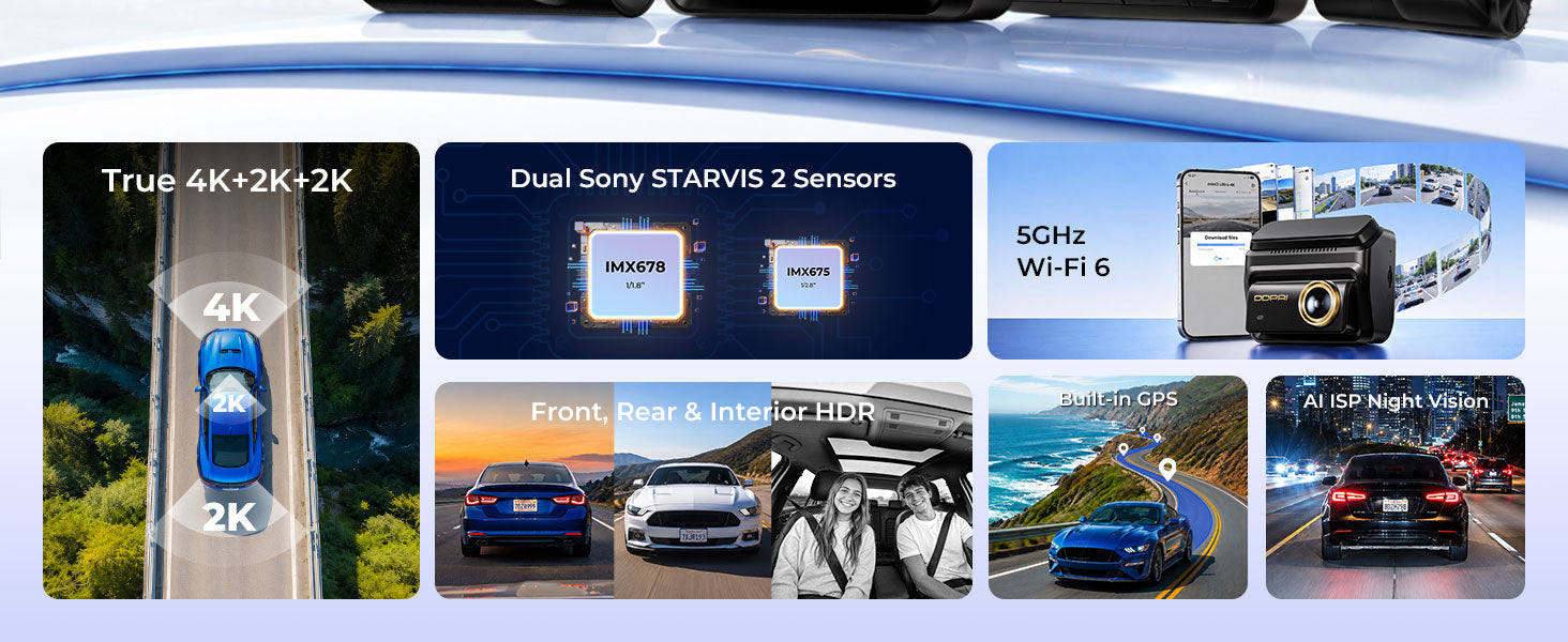 Z90 Max 3CH by DDPAI 4K+2K+2K 3-Channel Dash Cam