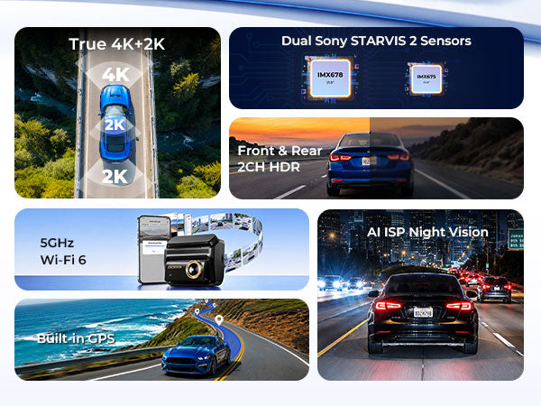 Z90 Max 3CH by DDPAI 4K+2K+2K 3-Channel Dash Cam