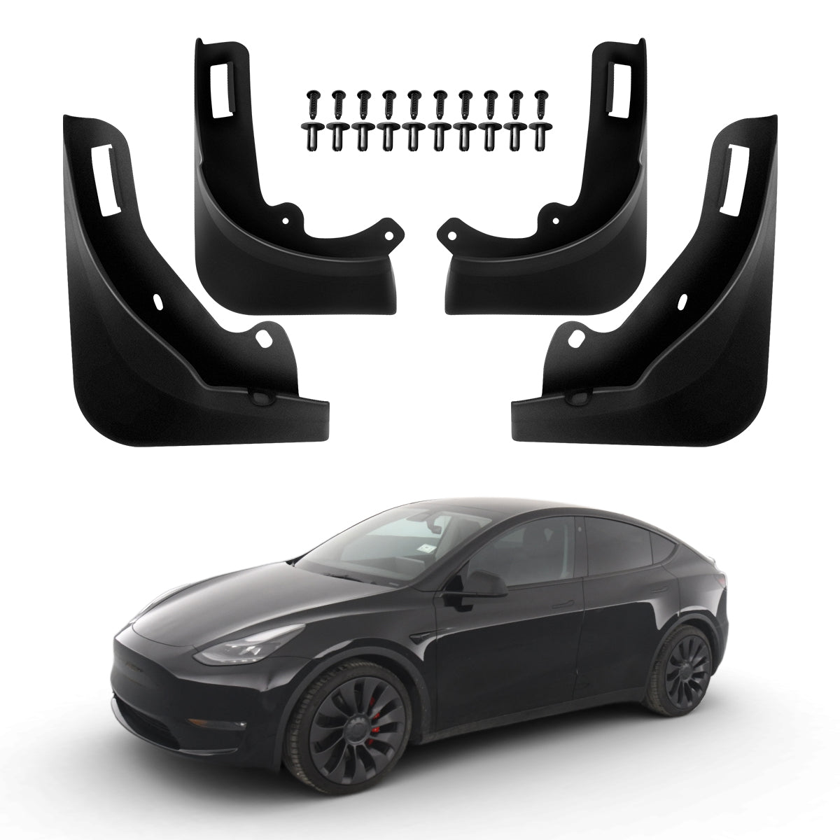 Exquisite High Quality Matte Black Splash Guards Mud Flaps Mudguards For Tesla  Model Y No Need To Drill Holes Model 3 Y Fender Mud Guard