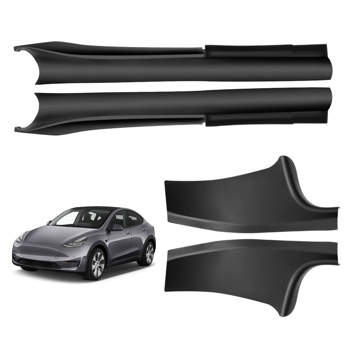 Tesla Model Y Matte TPE Front and Rear Door Sill Protector