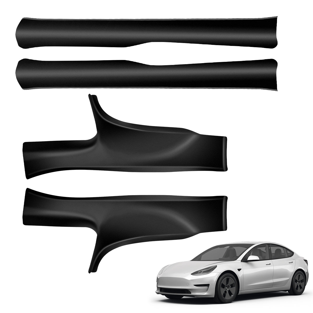 TAPTES Leather Rear Door Sill Protector for Tesla Model Y, Anti-slip Pad,  Scratch-resistant Mat 