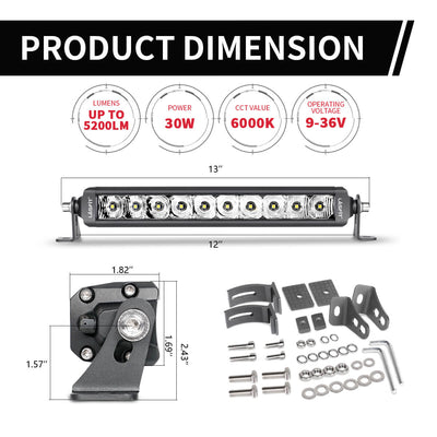 Shop Now: HELLA, 30”, Light Bar, Optilux, 60 LEDS, Dual Row, Off