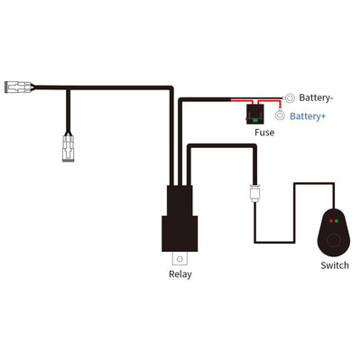 LED Pods Wiring Harness with DT Connectors - 2 Leads