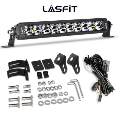 lasfit 12 inch led light bar with wiring harness