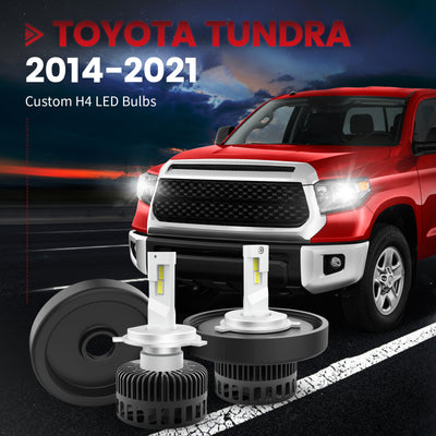 Toyota Tundra 2014-2021 H4 9003 Custom-Fit LED Bulbs w/Dust Cover Fog Light Exterior Interior Light