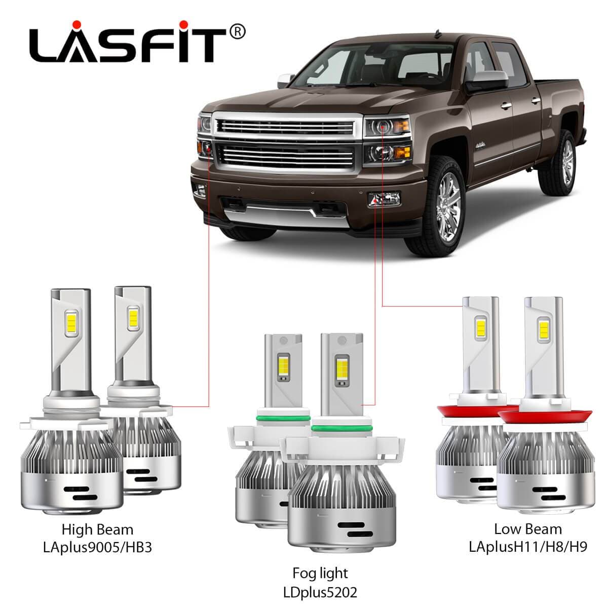 2014-2015 Chevy Silverado 1500 LED Light Bulbs Upgrade｜Lasfit