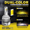 dual color aftermarket led headlight bulb 9005 lasfit