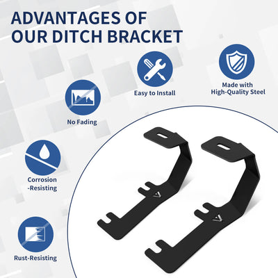 2014-2018 Chevrolet Silverado 1500 Low Profile Ditch Light Brackets | LASFIT