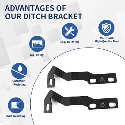 2016-2023 Toyota Tacoma Low Profile Ditch Light Brackets | LASFIT