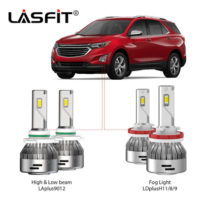 LED Headlight Bulbs Replacement For Chevy Equinox 2018 2019 LASFIT