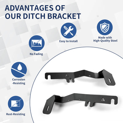 2015-2023 Ford F-150 Low Profile Ditch Light Brackets | LASFIT