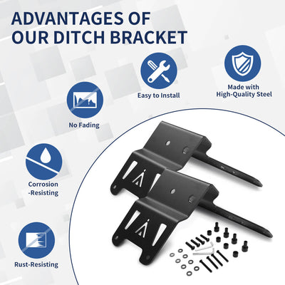 2018-2023 Jeep Wranger JL Gladiator JT Low Profile Ditch Light Brackets (Don't Fit Mojave or 4xe) | LASFIT