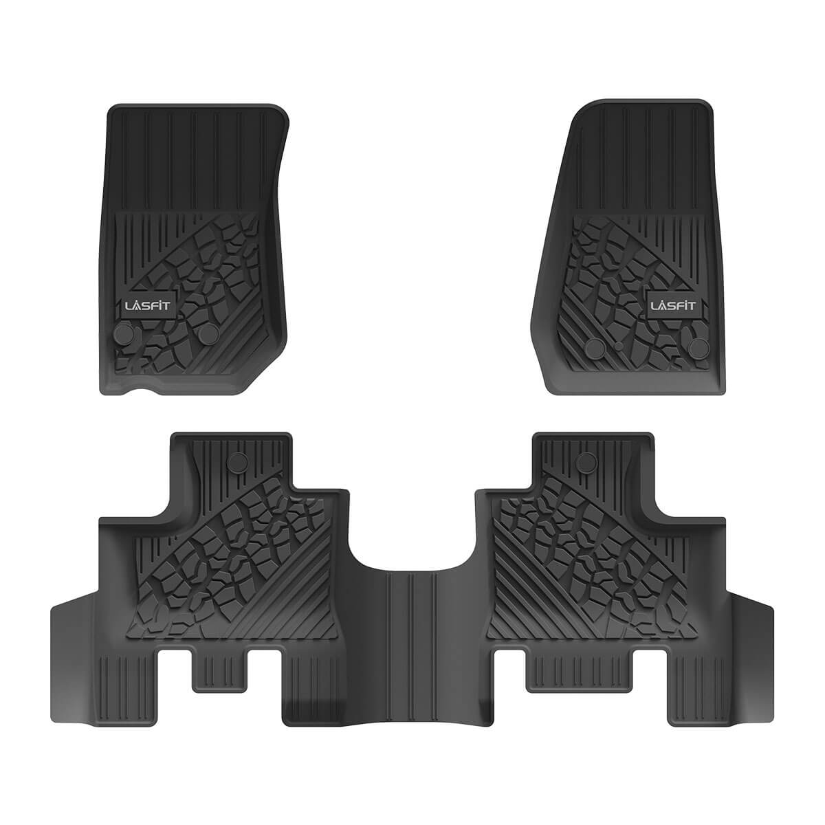 Fit for 2014-2018 Jeep Wrangler JK Unlimited All-Weather Floor Mats & Cargo Mat, For 4 Doors ONLY