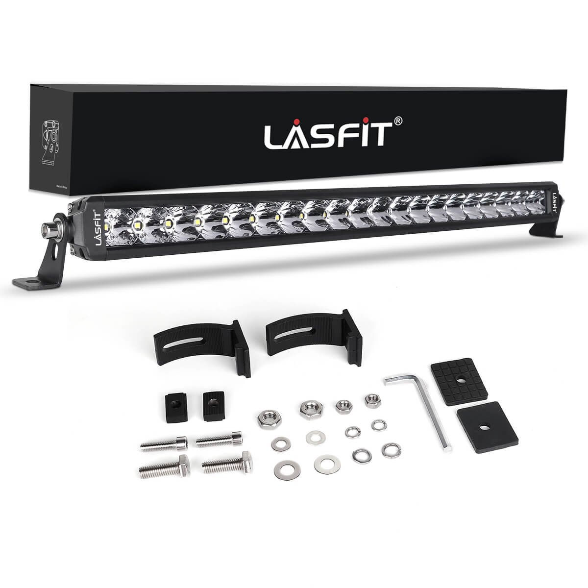 22 Inch Off-Road Light Bars Bumper Grille Combo Flood Single