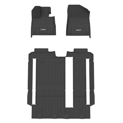 Toyota Sienna 2021 2022 2023 2024 Custom Floor Mats TPE Material All Weather 1st & 2nd & 3rd Row Seat