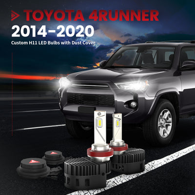 2014-2020 Toyota 4Runner Custom H11 LED Bulbs w/Dual-Cooling System Exterior Interior Lights