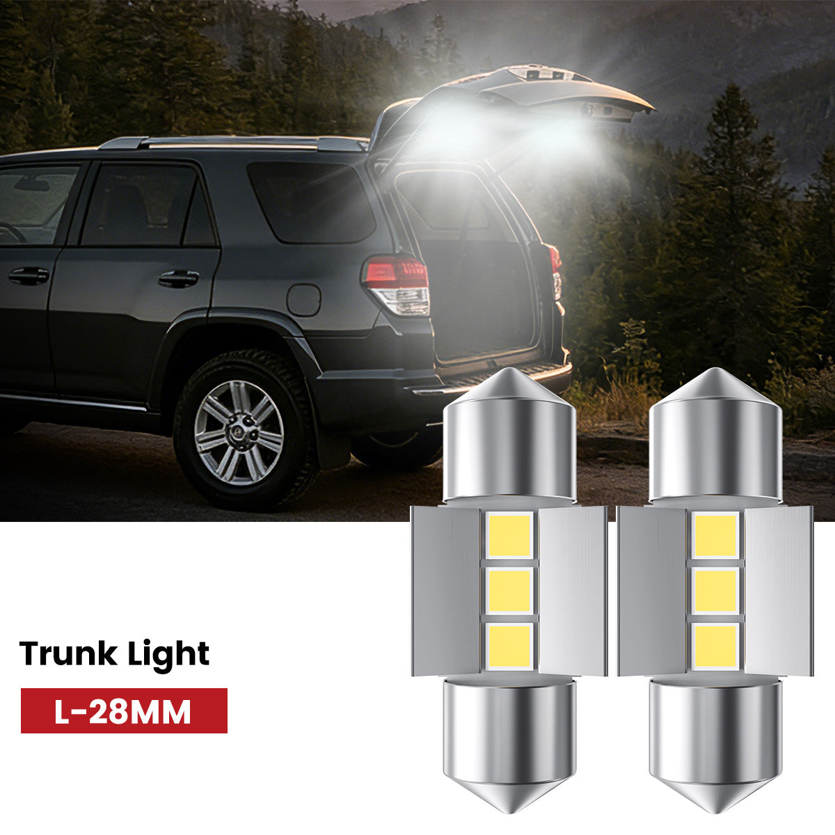 Lasfit 28mm led trunk lights fit for 2006-2013 Toyota 4Runner  