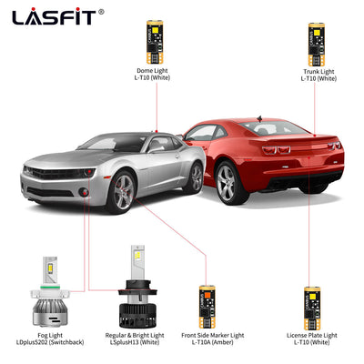 2010-2013 Chevrolet Camaro H13 LED Bulbs Exterior Interior Lights