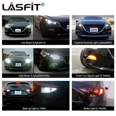 2014 2015 2016 Mazda 3 Hatchback Sport LED Bulbs H11 Exterior Interior Lights