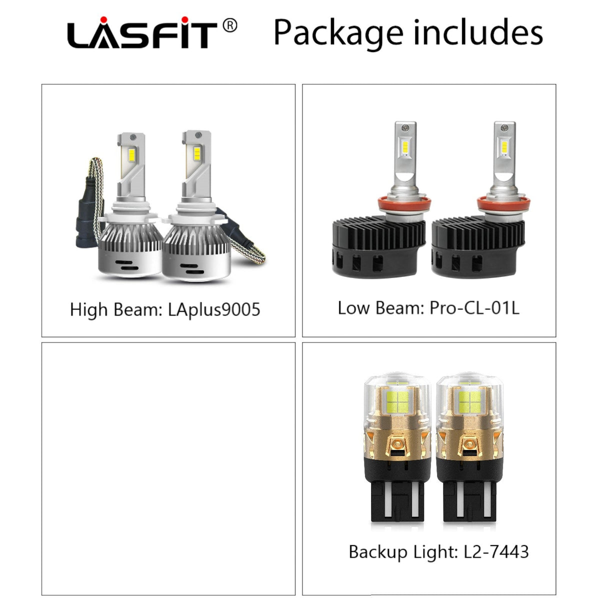 Fit for 2017-2018 Chrysler Pacifica Custom H11 LED Bulbs w/Dust Cover Exterior Lights