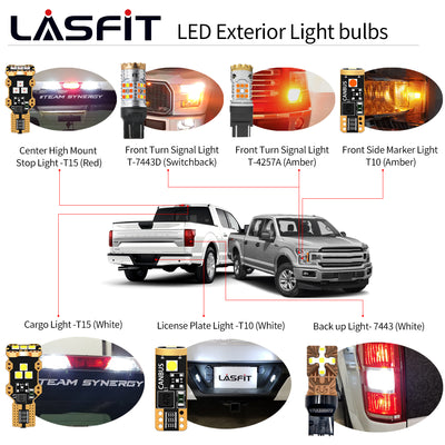 2018 2019 2020 Ford F-150 LED Bulbs H11 9005 Exterior Interior Lights Plug and Play