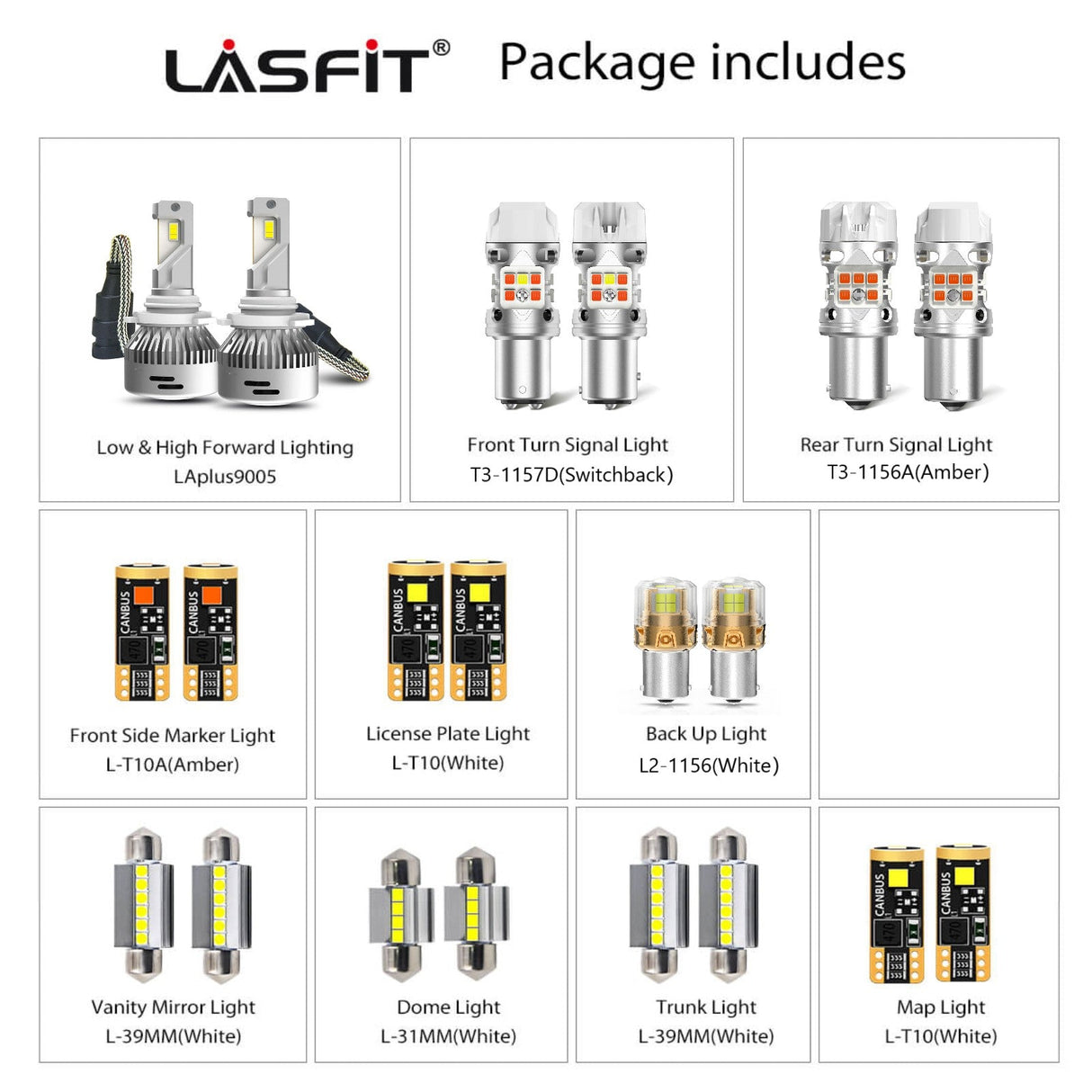 combo package led bulbs fit for 2019-2020 Hyundai Elantra