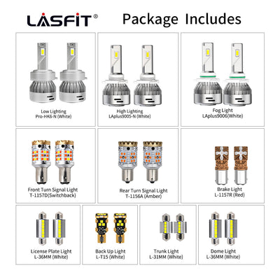 2019-2020 Kia Sorento Custom H7 LED Bulbs Exterior Interior Lights