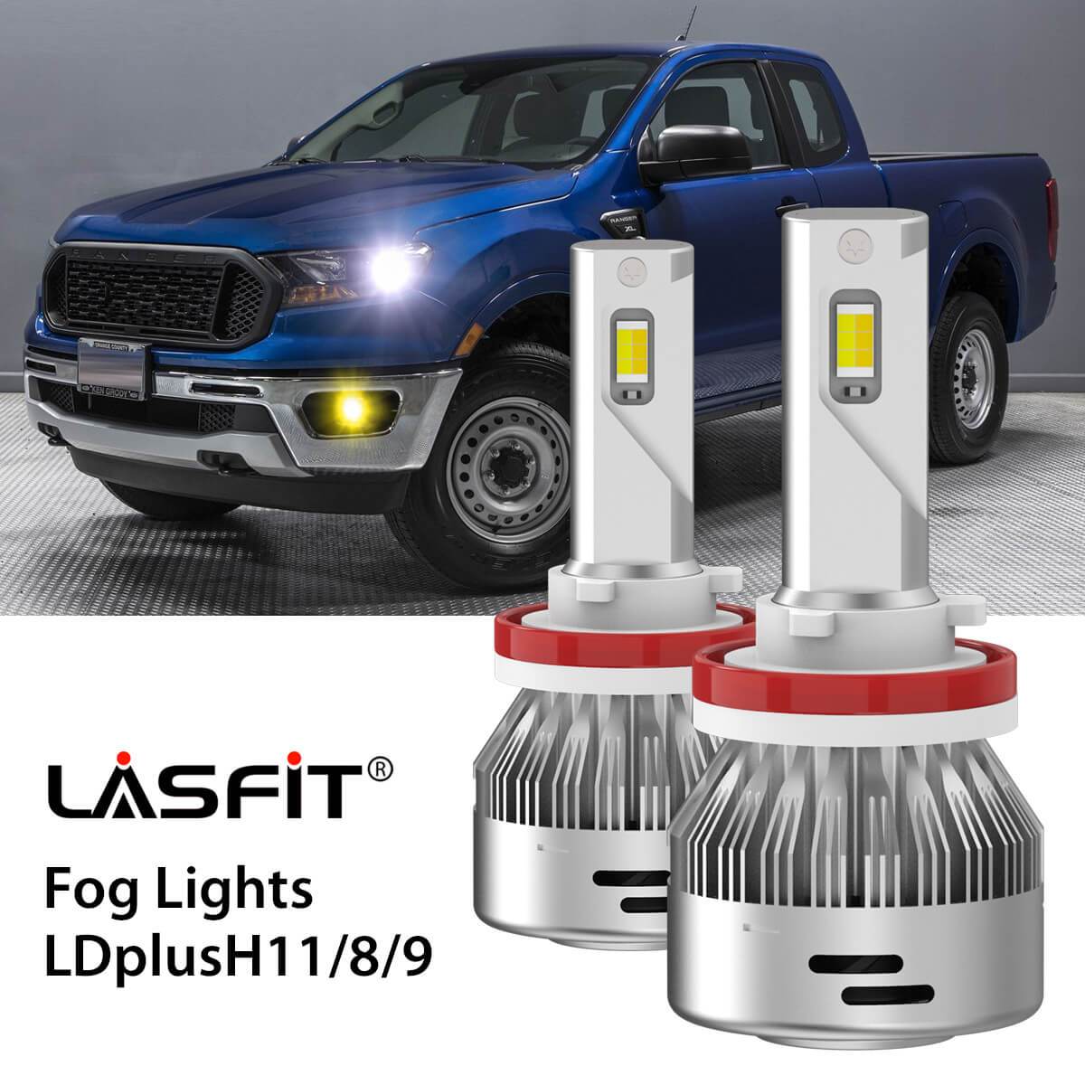 Lasfit H11 led fog lights fit for 2019-2023 Ford Ranger  