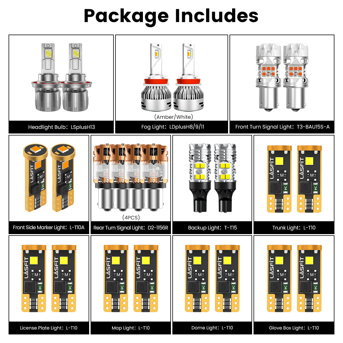 Lasfit led bulbs for 2019-2023 Jeep Renegade Trailhawk