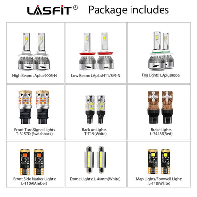 2021 2022 2023 Ram 1500 LED Bulbs H11 9005 Exterior Lights