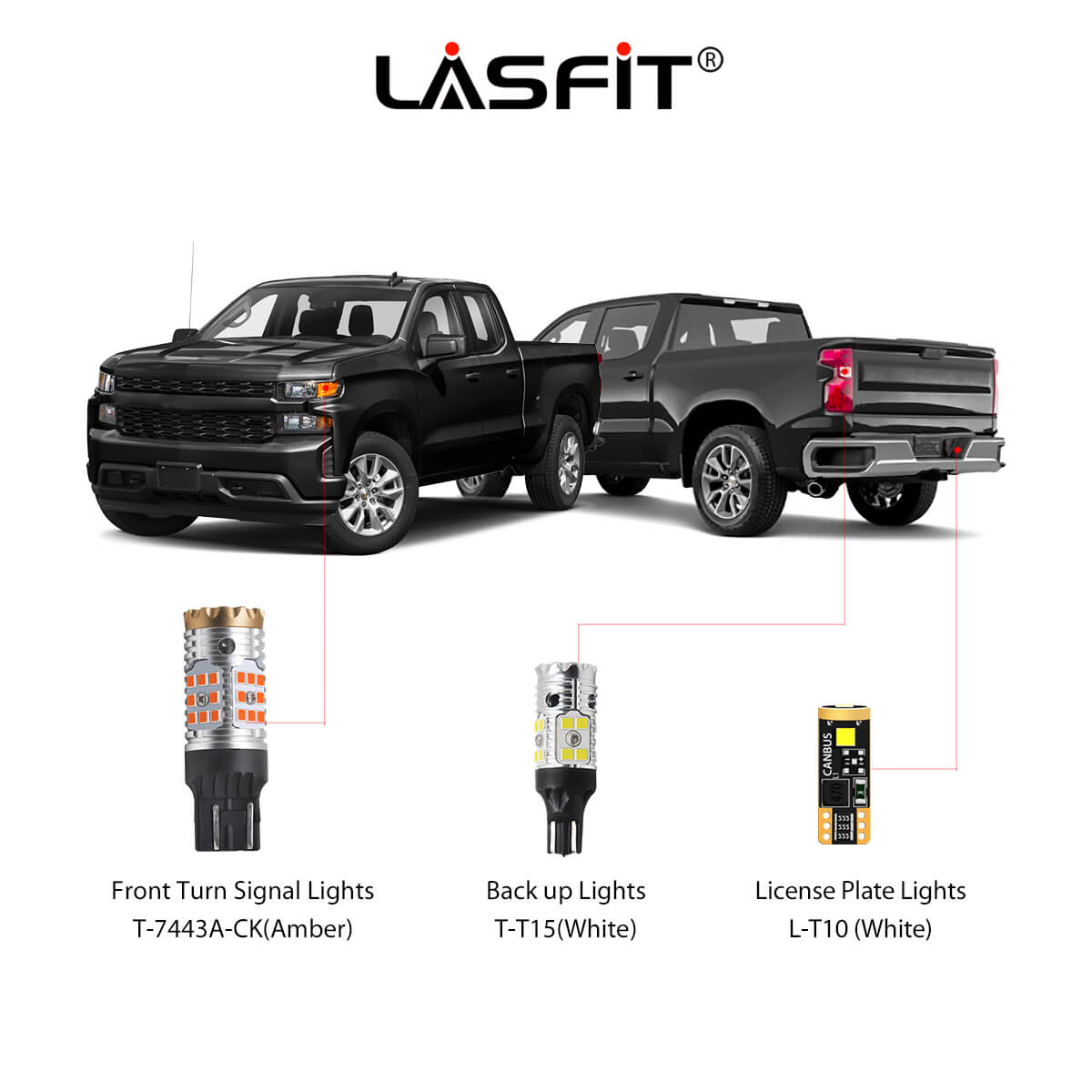 2019-2022 Chevrolet Silverado 1500 LED Bulbs|Lasfit