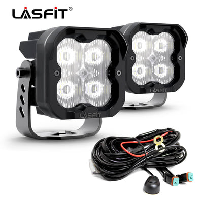 lasfit 3" led pod lights with driving beam white