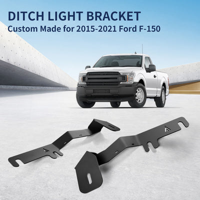 2015-2023 Ford F-150 Low Profile Ditch Light Brackets | LASFIT