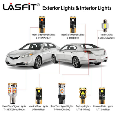 2009-2011 Acura TL LED Bulbs 9005 Exterior Interior Lights