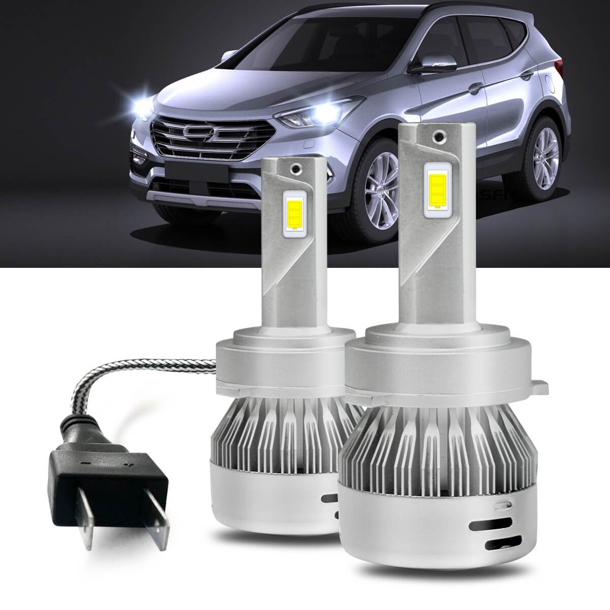 2017 2018 Hyundai Santa Fe Custom H7 LED Bulbs | Lasfit