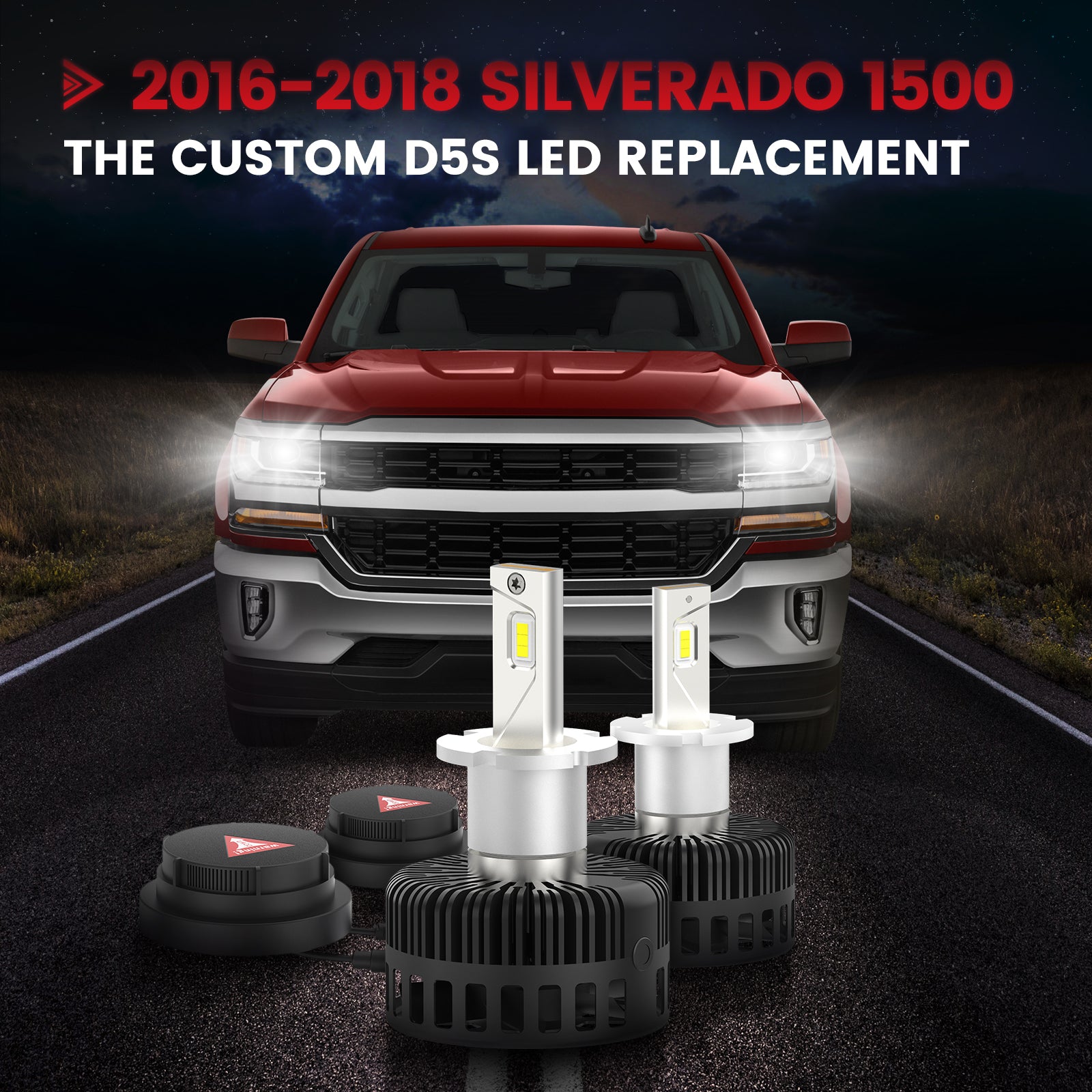 Chevrolet Silverado 1500 2016-2018 Custom D5S HID to LED Conversion Ki