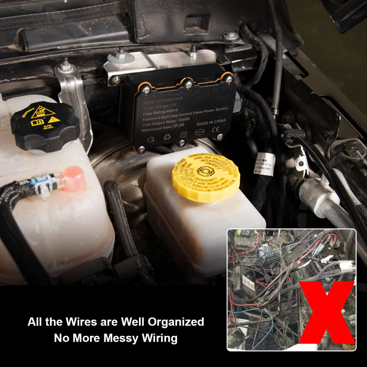 Fit For Jeep Wrangler JL 2018-2023 Auxiliary Switch Panel Bank Kit