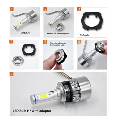 TK121 H7 LED Bulb Retainer Holder for Mazda Lexus Suzuki