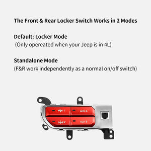 Fit For Jeep Wrangler JL 2018-2023 Auxiliary Switch Panel Bank Kit