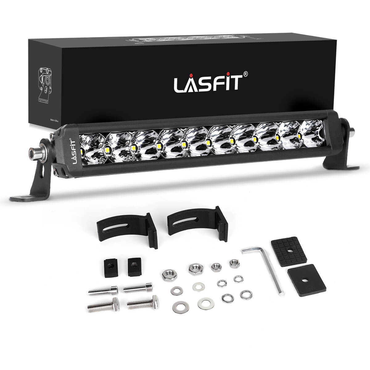 LASFIT Off-Road LED Light Bars 12 22 32 42 52 Inch Spot Flood Combo Si