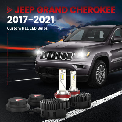 2017-2021 Jeep Grand Cherokee H11 Custom LED bulbs Conversion Kits Fog Light Backup Light