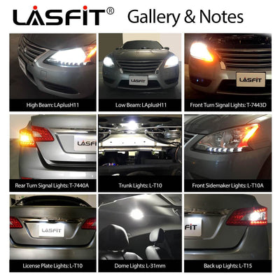 2013-2015 Nissan Sentra LED Bulbs H11 Exterior Interior Lights