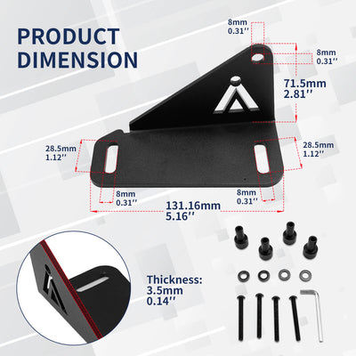 2018-2023 Jeep Wrangler JL Gladiator JT 50" 52'' Light Bar Hood Mount Brackets | LASFIT