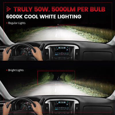 2016-2018 Chevrolet Silverado 1500 WT/LS/Custom/LT HID to LED Conversion Kits D5S Bulbs w/Dual-Cooling System