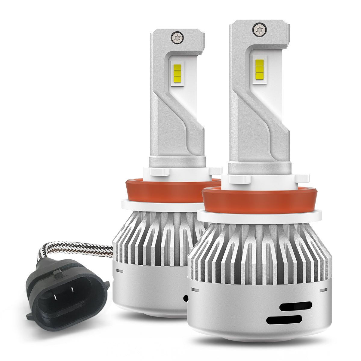H11 LED Bulbs Plus Extension Cable To Replace H11B Bulbs
