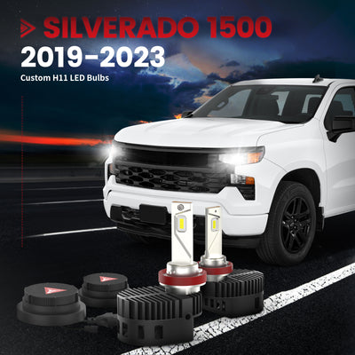 Chevrolet Silverado 1500 2019-2023 Custom H11 LED Bulbs with Dust Cover | Pro-DC Series